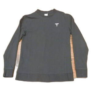 Tesla Black Long Sleeve Sweatshirt Unisex Size SM